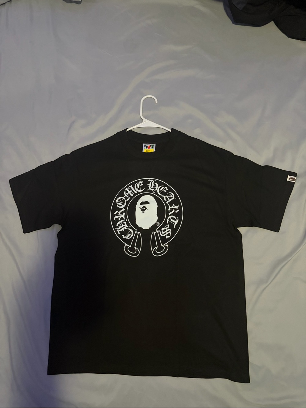 Chrome Hearts Black Tee with White Logo Ape Graphic